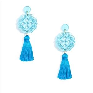 Allure Tassel Drop Earrings in Bright Blue